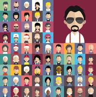 Avatar collection of various male and female characters vector