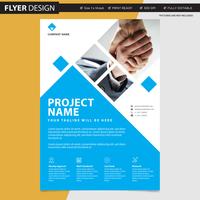 Professional Flyer or brochure concept design, abstract vector illustration