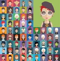 Avatar collection of various male and female characters vector