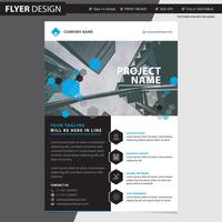 Professional Flyer or brochure concept design, abstract vector illustration