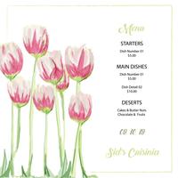 Watercolor floral elegant wedding invitation