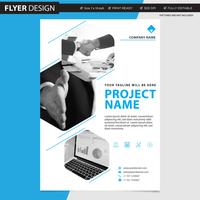 Flyer or brochure professional vector design, abstract magazine cover catalogue  illustration