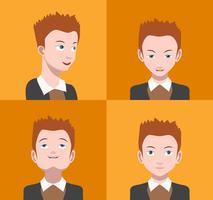 Set of colorful avatars of characters vector