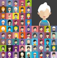 Avatar collection of various male and female characters vector