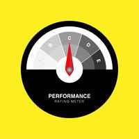 Creative vector illustration of rating customer satisfaction meter. Performance meter rating