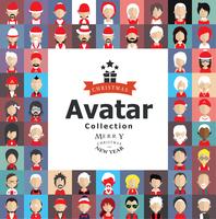 Set of colorful avatars of characters vector