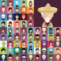 Avatar collection of various male and female characters vector