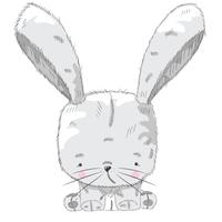 Little baby rabbit vector