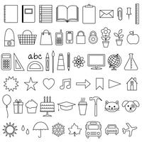 Planner Icons Digital Stamps vector