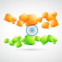 bandera india artística vector