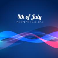 wave style 4th of july vector