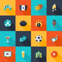 Entertaining Icons Set vector