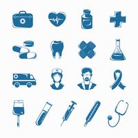 Conjunto de iconos de medicina vector