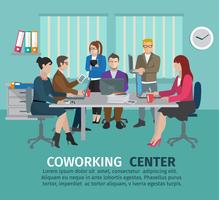 Concepto de centro de coworking vector