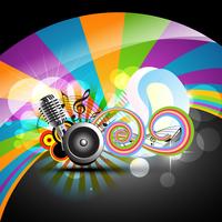 music theme design vector