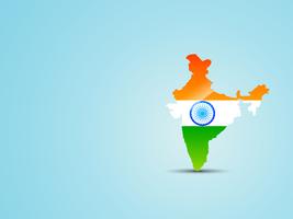 vector map of india with indian flag