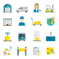 Logistic Icons Flat vector