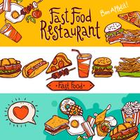 Fast Food Banners vector