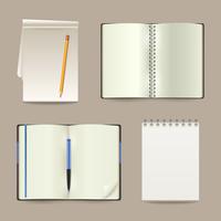 Cuaderno realista conjunto vector