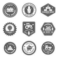 Farmer Label Set vector