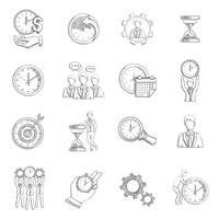 Time Management Sketch vector