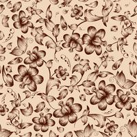Vintage flower ornate seamless pattern