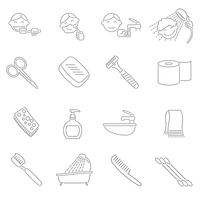 Hygiene Icons Outline vector