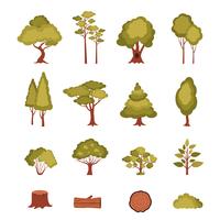 Conjunto de elementos del bosque vector