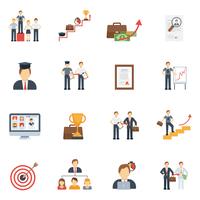 Career Icons Flat Set vector