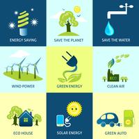 Ecology Concepts Set vector