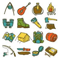 Camping Icon Set vector