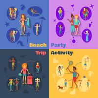 Vacation People Set vector