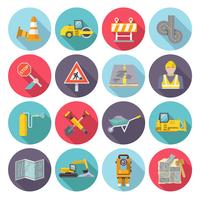 Road Worker Flat Icons