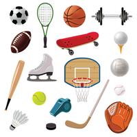 Sports Equipment Icons Set vector