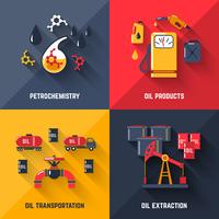 Petroleum Design Concept Set vector