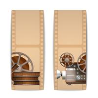 Banners de cine verticales vector