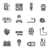 Electricity Icons Set vector