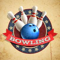 Bowling Emblem Background vector