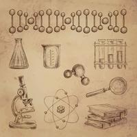 Science doodle icons
