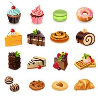 Cakes Icons Set vector