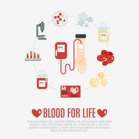 Concepto de donación de sangre vector