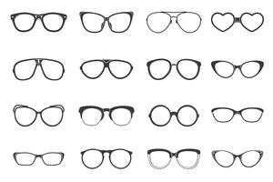 Eyeglasses Set Flat vector