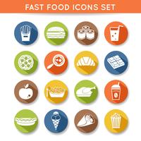 Iconos de comida rápida vector