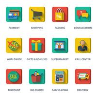 Shopping E-commerce Icons vector