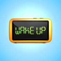 Digital alarm clock wake up vector