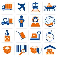 Logistic icons set vector