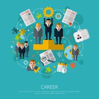 Human resources career concept print vector
