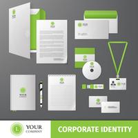 Plantilla de identidad corporativa vector