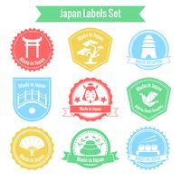 Made in Japan labels set vector