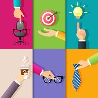 Business hands icons vector